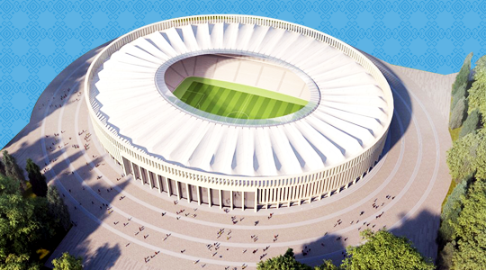 Ход строительства стадиона «Лужники»