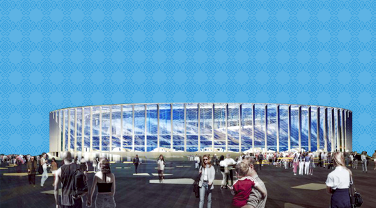 Ход строительства стадиона в Нижнем Новгороде